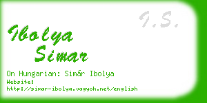 ibolya simar business card